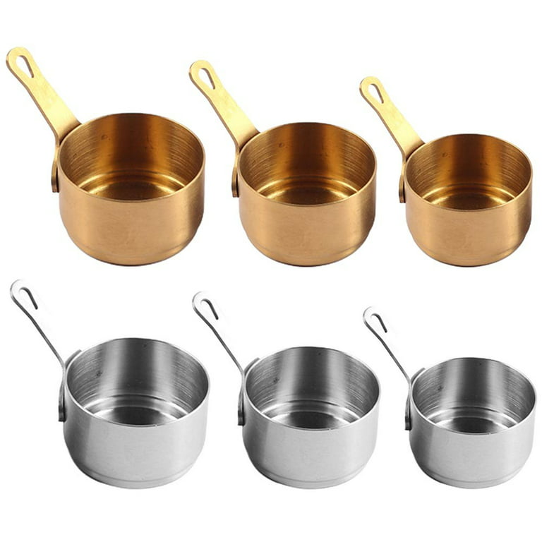 Leke 2Pcs Pot Gravy Stainless Steel Milk Pot Mini Sauce Pan Non