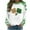 St Patricks Day Sweatshirt Women-A33 Green, variant on Mifsaly Women St Patricks Sweatshirt Shamrock Graphic Loose Tunic Shirt Crewneck Long Sleeve Blouse Funny Festival Casual Pullover Tops Travel Going Out Party Spring T-Shirts Outfits XXL