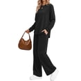 thumbnail image 3 of Fantaslook Two Piece Sets for Women Fall Travel Vacation Outfits Wide Leg Pants Lounge Sets Dressy Matching Sets Womens Sweatsuits, 3 of 8