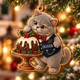2-Layer Wooden Ornament Personalized British Shorthair Pudding ...