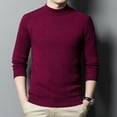 thumbnail image 3 of Suéter de cachemira de cuello semi alto para hombre, suéter básico de color sólido para otoño e invierno para hombre, 3 of 4