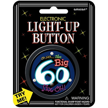 Oh No 60th  Birthday  Flashing Button Walmart  com