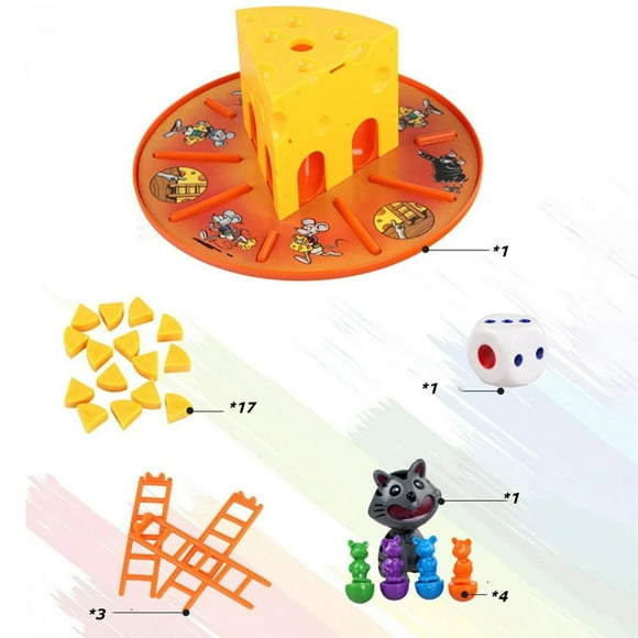 Board Games Children' Toys Cat & Mouse Education Puzzle Toys for Kids Parent-child Party Interactive Table Games Cheese Battle Cheese Battle