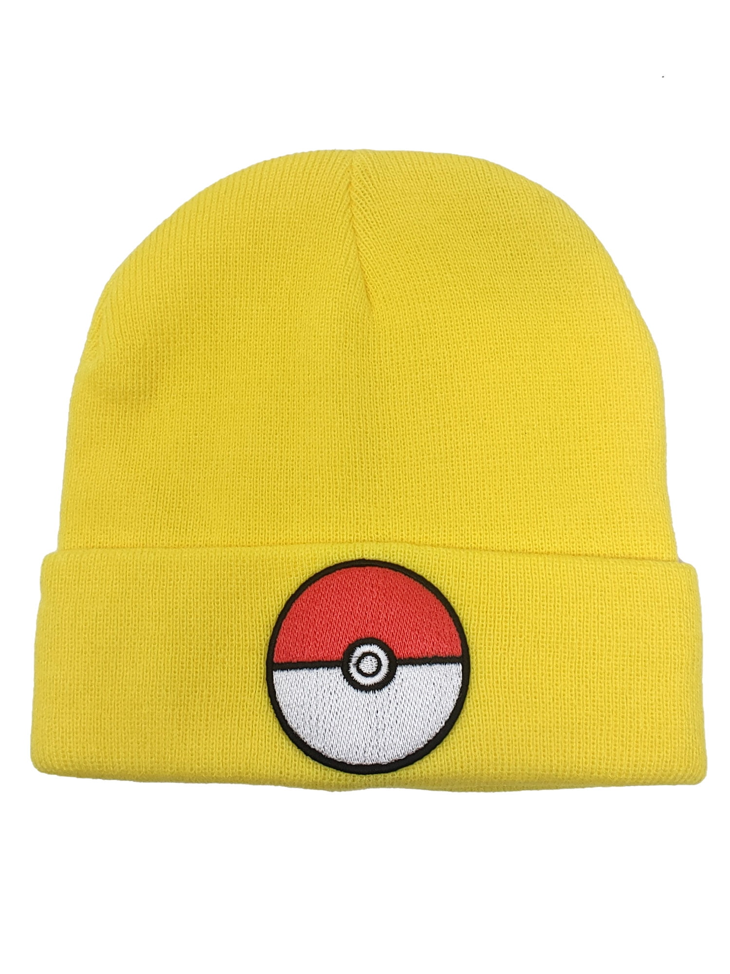 Bioworld Pokemon Pokeball Yellow Cuff Beanie Winter Hat 