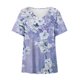 thumbnail image 3 of Blusas de Manga Corta para las Mujeres con Cuello en V Impreso Suéter Casual Top, Blusas para las Mujeres Casual, 3 of 4