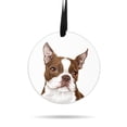 thumbnail image 1 of WIRESTER Large 3 inch Acrylic Ready to Hang Ornament, Hanging Ornaments for Christmas Tree Holidays Party Home Office Xmas Tree Decoration Gift - Boston Terrier Red and White Dog, 1 of 7