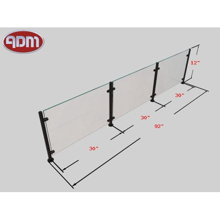Sneeze Guard | ADM Sneezeguards | EP-5 | 3B-H12-F30-NP BLK
