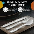 thumbnail image 4 of Crown Display 150-Piece White Disposable Silverware - White Plastic Cutlery Combo Set, 4 of 7