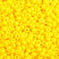 John Bead Czech Glass Seed Beads 6/0 (500g) Opaque Gold Yellow Bead