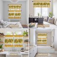 thumbnail image 6 of Sunflower Yellow Kitchen Curtains Sets for Windows 24 Inch Length, Retro Southwest Country Plant Leaf Floral Rod Pocket Window Treatments Tier Curtains and Valances Set for Bedroom/Bathroom, 6 of 8
