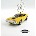 thumbnail image 3 of 1971 '71 Plymouth GTX Yellow Car Rare Christmas Tree Ornament Diecast, 3 of 4