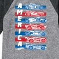 thumbnail image 3 of Hot Wheels - America Cars - Toddler And Youth Raglan Graphic T-Shirt, 3 of 4