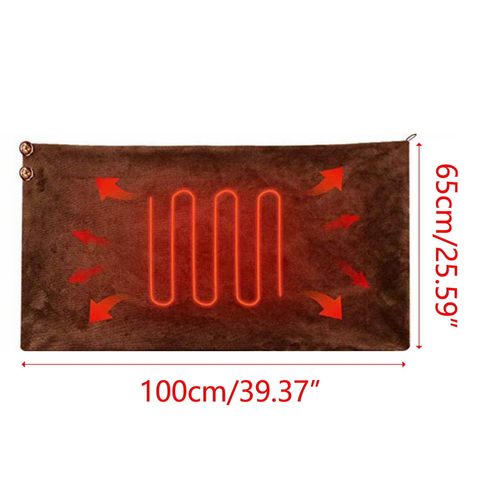 JeashCHAT Heated Blanket, Super Soft Cozy USB Heated Blanket with 3 Heating Levels & Timing Function for Car Home Office, Winter Electric Heat Shawl Warm Shoulder/Back/Leg - 25.6x39 inch, Coffee
