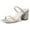 Fine Silver Glitter, variant on Stormi Heeled Sandals Women Dressy Summer Flat Mules- Square Toe Double Band Low Block Heel Sandals - Chunky Sandals for Women - Summer Sandals, Womens Dress Sandals, Women's Heeled Sandals