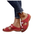 thumbnail image 3 of Orthotic Arch Support Sandals Flip Flops Slip-on Flats Outdoor Slides Boho Walking Shoes Comfortable Elegant Casual Beach Slippers, 3 of 6