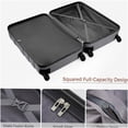 thumbnail image 5 of 3-Piece ABS Hardside Spinner Luggage Set in Gray, Lightweight Suitcases with TSA Lock, 5 of 10