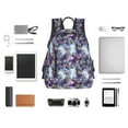 thumbnail image 4 of Honeii Purple Marble Texture Print Lightweight Backpacks,Carry on Backpack,Durable Backpack for School, Work & Travel, 4 of 7