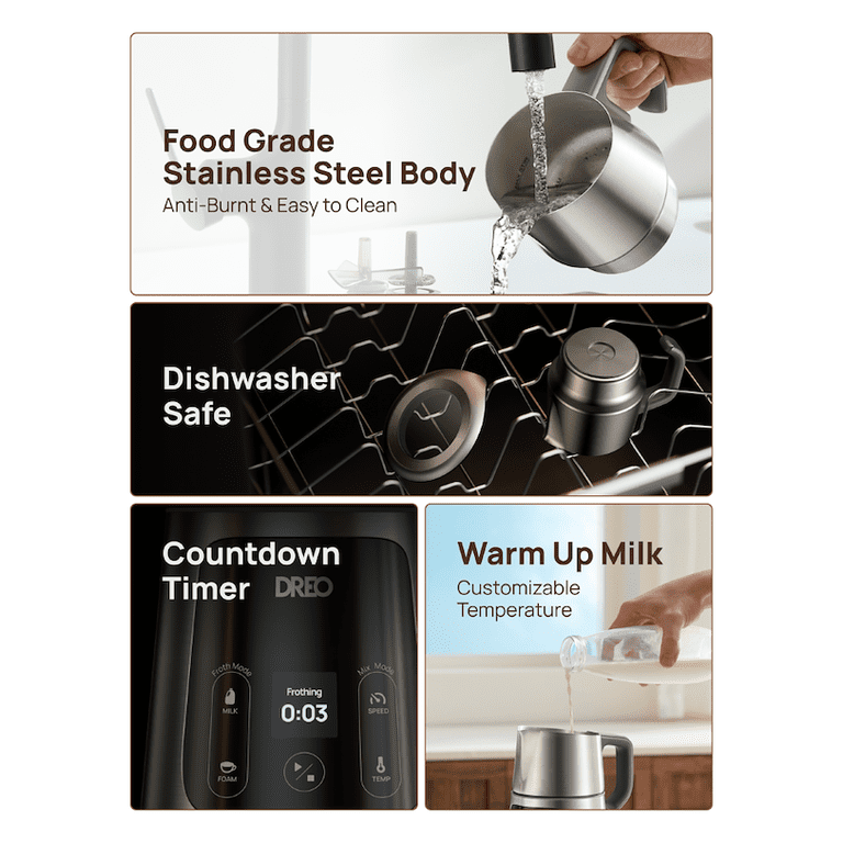 DREO All-in-One Barista Milk Frother photo 5