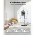 thumbnail image 4 of NFTIGB 16'' Oscillating Pedestal Fan w/Remote and Timer, Adjustable Height Floor Fan, Black 2026 New, 4 of 8
