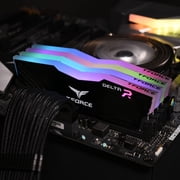 TEAMGROUP T-Force Delta RGB DDR4 16GB (2x8GB) 3600MHz (PC4-28800) CL18 Desktop Gaming Memory Module Ram TF4D416G3600HC18JDC01 - White