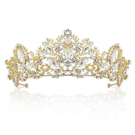 Gold Crown Wedding Tiara Queen Princess Crown for Women and Girls ...