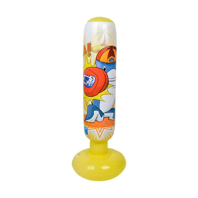 Saco de boxeo inflable para niños, columna de boxeo inflable gruesa, sacos de arena inflables para niños para hacer ejercicio, sacos de arena para aliviar el estrés y ventilación.