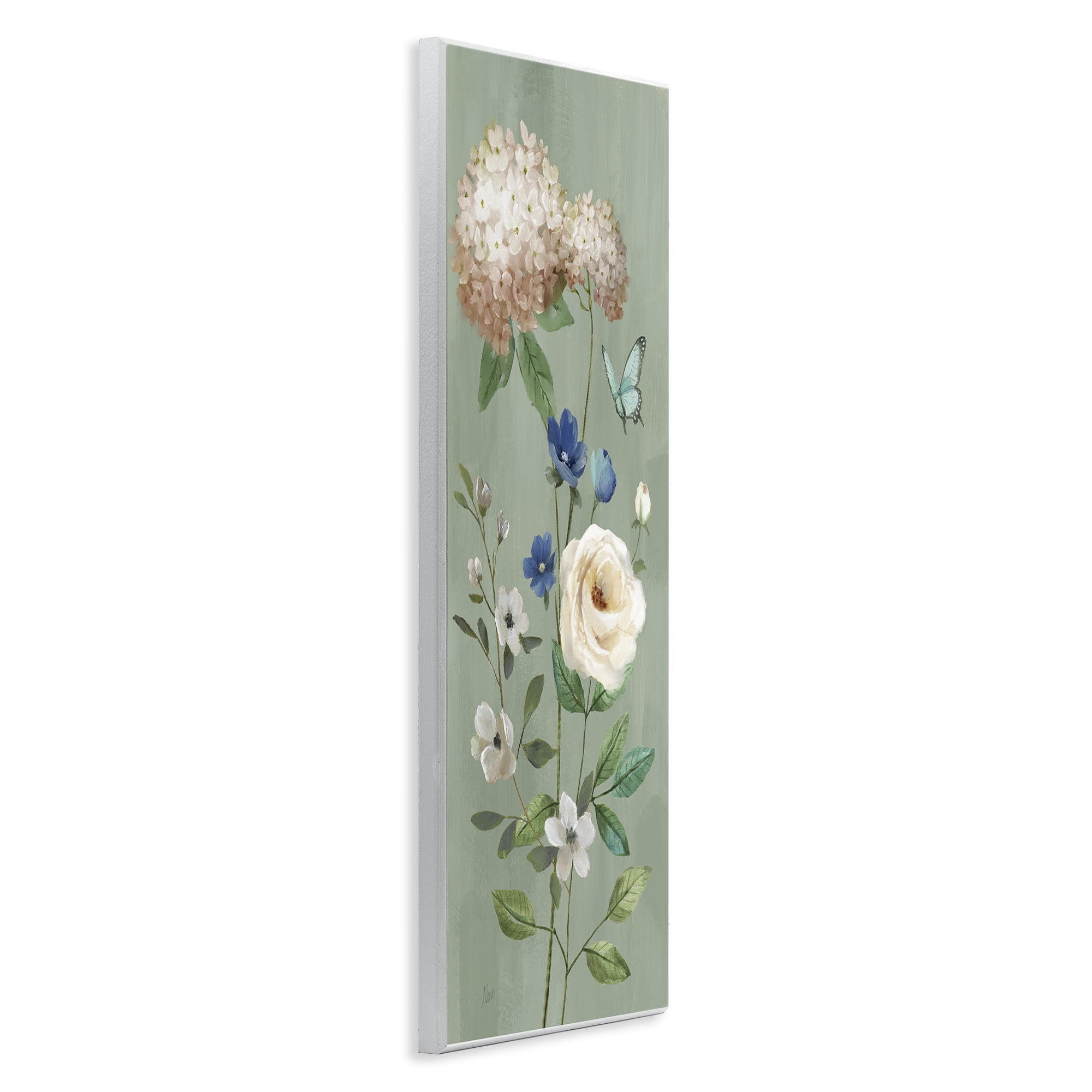 Stupell Industries Hydrangea & Rose with Butterfly Wall Plaque Art, design by Nan