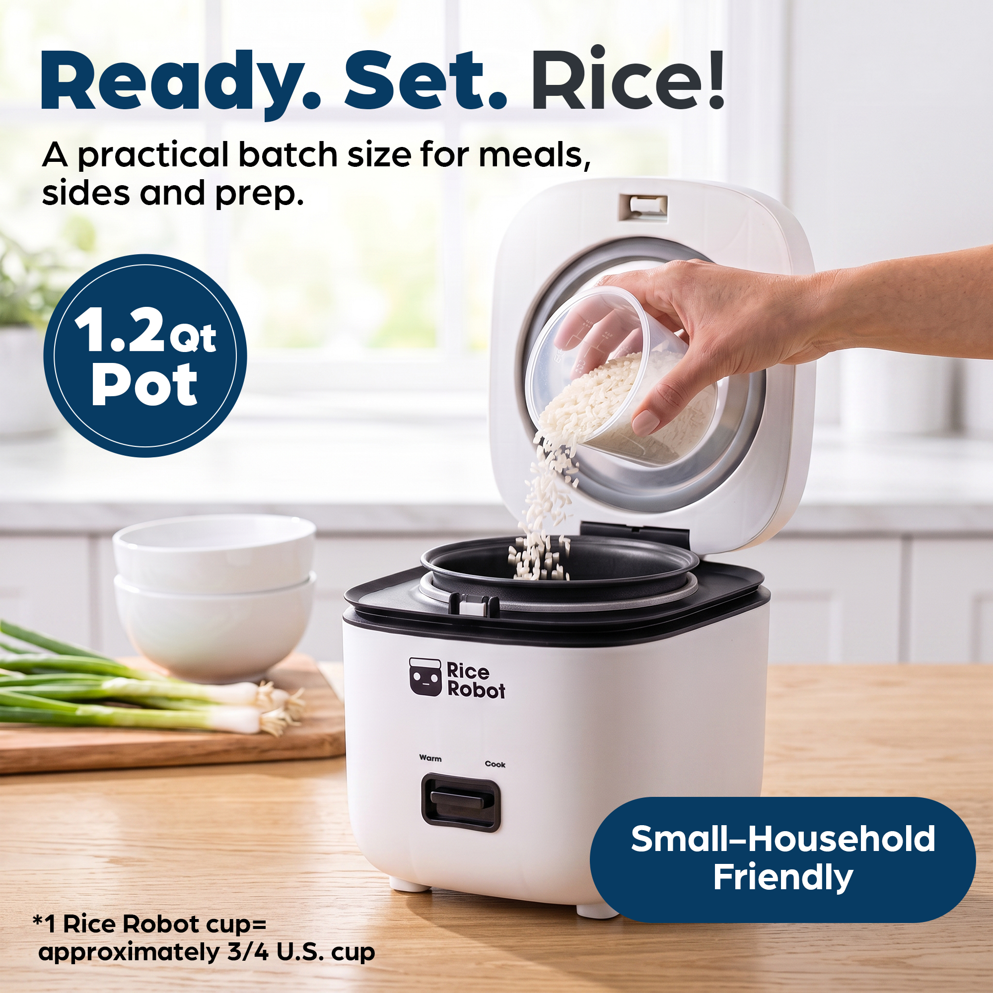 Rice Robot Personal Electric Rice Cooker & Steamer, 4-Cup photo 3