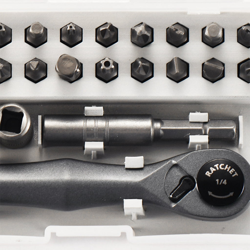 25 in 1 Ratchet Wrench Screwdriver Socket Nut Set Screw Driver Bit Handle Drive Slot Hand Tool for Repairing Laptop