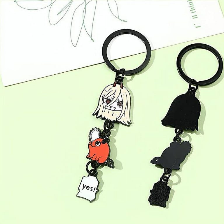 Chainsaw Man Anime Stand Plate Keychain Cosplay Pochita Power