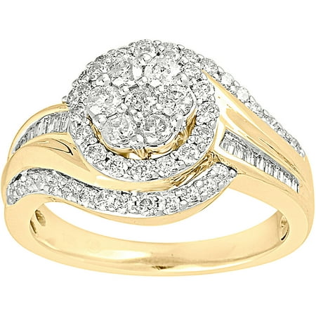 1 Carat T.W. Diamond 10kt Yellow Gold Embrace Fashion Ring