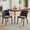 Dark Grey, variant on Wooden Dining Chairs Set of 2, Mid Century Modern Kitchen Chairs with Leather Upholstered and Curved Backrest for Dining Room Kitchen Restaurant
