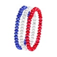 thumbnail image 5 of 3 Piece Elegant Stackable Bangle Independence Day Featuring Patriotic Colors And Bohemian Charm, 5 of 9