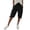 Black, variant on Cargo Capri Pants for Women Quick Dry Lightweight Hiking Pants Summer Travel Casual Capris with Pockets Brown,S