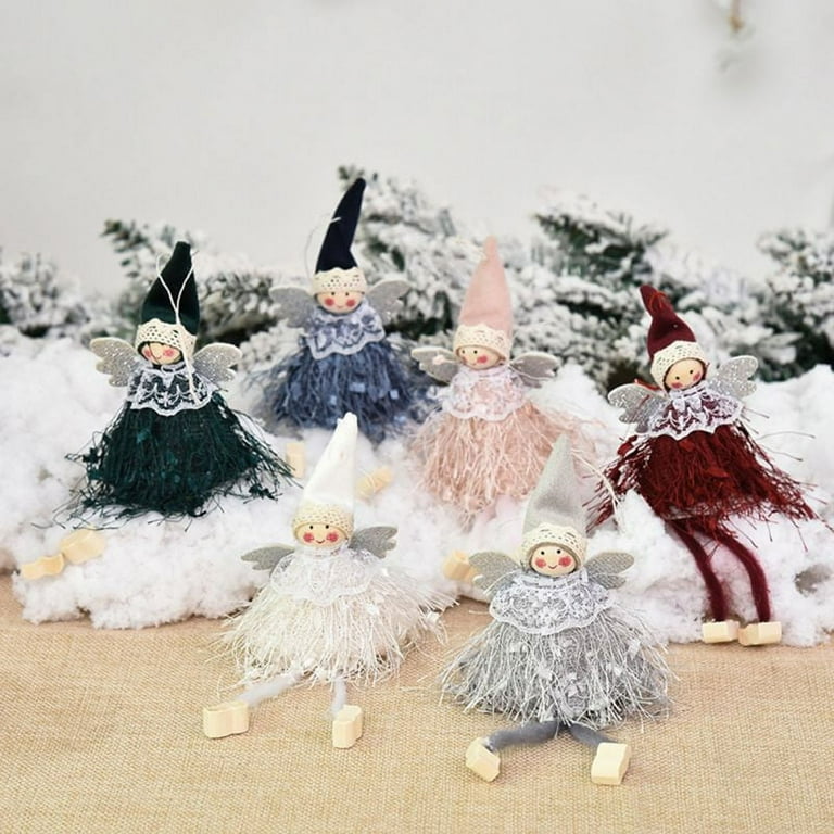 Uheoun Bulk Yarn Clearance Sale for Crocheting, Mini Cute Plush Angel Girl  Christmas Tree Pendants Ornaments Home Decoration