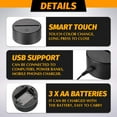 thumbnail image 3 of SHAR 6 Pcs (White, Black, Small) 16 Colors LED Night Lamp Base LED Light Display Base with Remote and USB Cable, Acrylic Christmas Light Lamp Base for Restaurant Room Store, 3 of 5