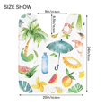thumbnail image 3 of Toilet Rug Set Non-Slip Bathroom Rugs Soft Plush Machine Washable Contour Bath Mat Coconut Tree and Fruits 24x20/24x16, 3 of 9