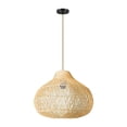 thumbnail image 2 of Lámpara colgante de ratán Gloria tejida para Cocina Dormitorio comedor color beige, 2 of 9