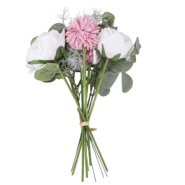 1 ramo de crisantemos de rosas simuladas, decoración de flores falsas, ramo de boda