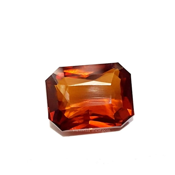 9.40 Ct Lab Grown Gomed/Garnet High Quality Hessonite Garnet Emerald Shape Perfect Ring Size Loose Gemstone Christmas Offer
