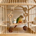 thumbnail image 4 of Natural Wooden Parrot Swing With Chewable Beads And For Small Medium Birds Play Gym Activity, 4 of 5