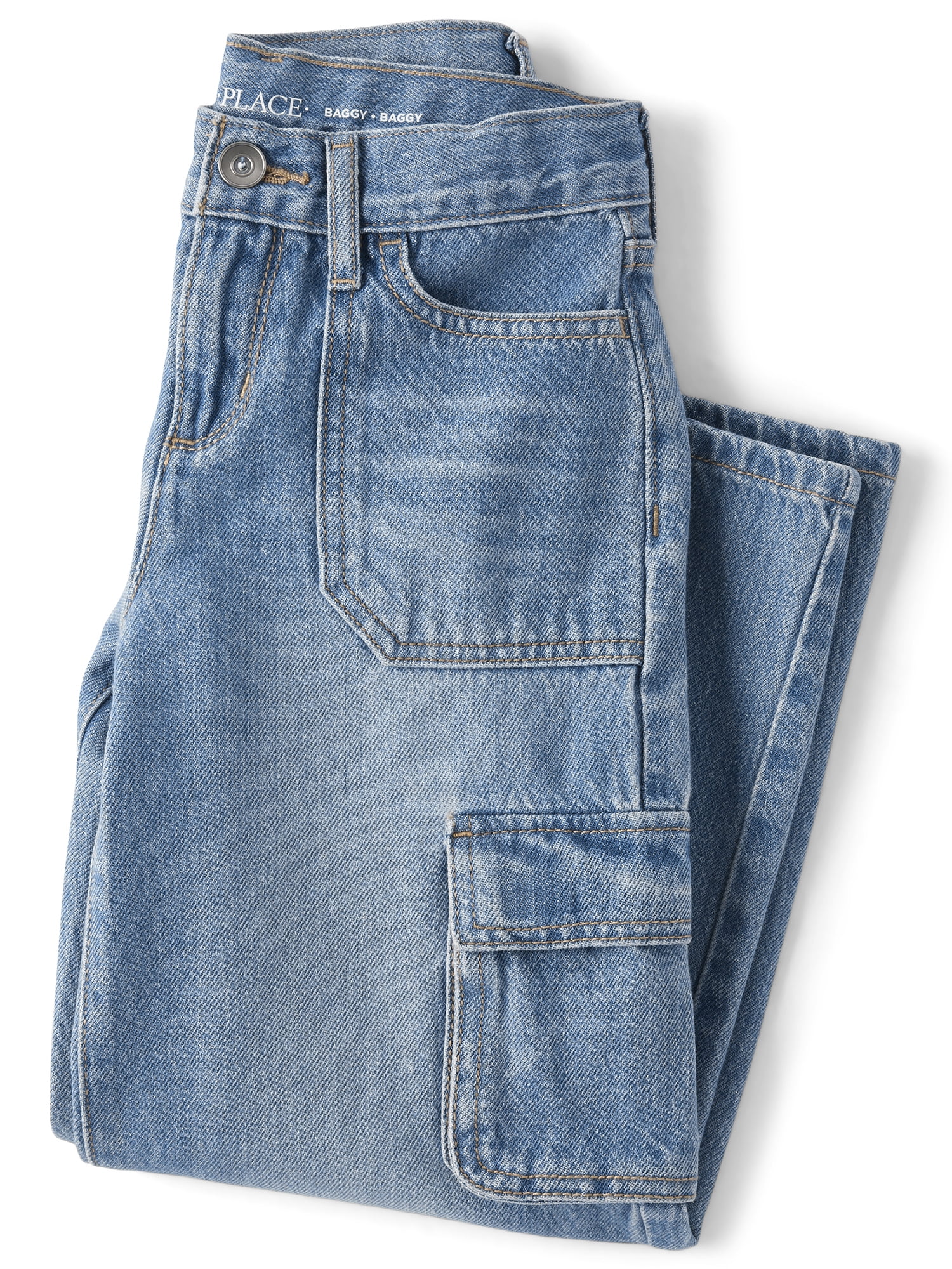 The Children's Place Girls Baggy Cargo Jeans, Sizes 4-16