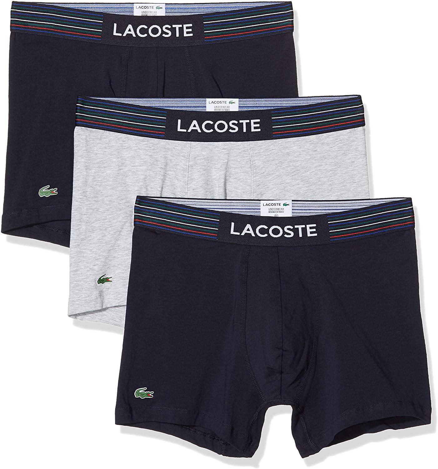 Lacoste Colours Signature Croc 3 Pack Boxer Shorts