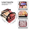 thumbnail image 3 of Peony Double Layered Insulated Refrigerated Lunch Bag with Two Compartments, Large Capacity, and Carry Handle - 7.1x11.4x16.1 Inches, 3 of 6