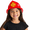 Red, variant on Dress Up America Firefighter Helmet - Fireman's Hat for Kids - Firefighter Costume Accessory - One Size Fits Most - Black