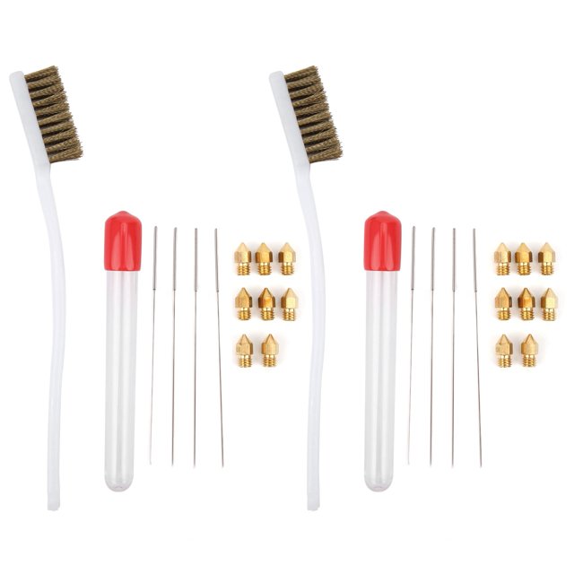 Juego de 2 cepillos de aguja de limpieza de boquillas para impresora 3D, suministros industriales profesionales VoborMX herramienta