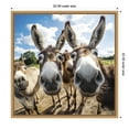 thumbnail image 5 of Kate and Laurel Sylvie Funny Animal Donkey Selfie Framed Canvas Wall Art by The Creative Bunch Studio, 22x22 Natural, Funny Cute Animal Art for Wall, 5 of 7