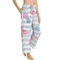 thumbnail image 6 of Salouo Flamingo and Pineapple Print Women's Pajama Pants Casual Loose Sweatpants PJs Flowy Pants Drawstring Palazzo for Women Wide Leg Pants Lounge Pajama -Small, 6 of 8