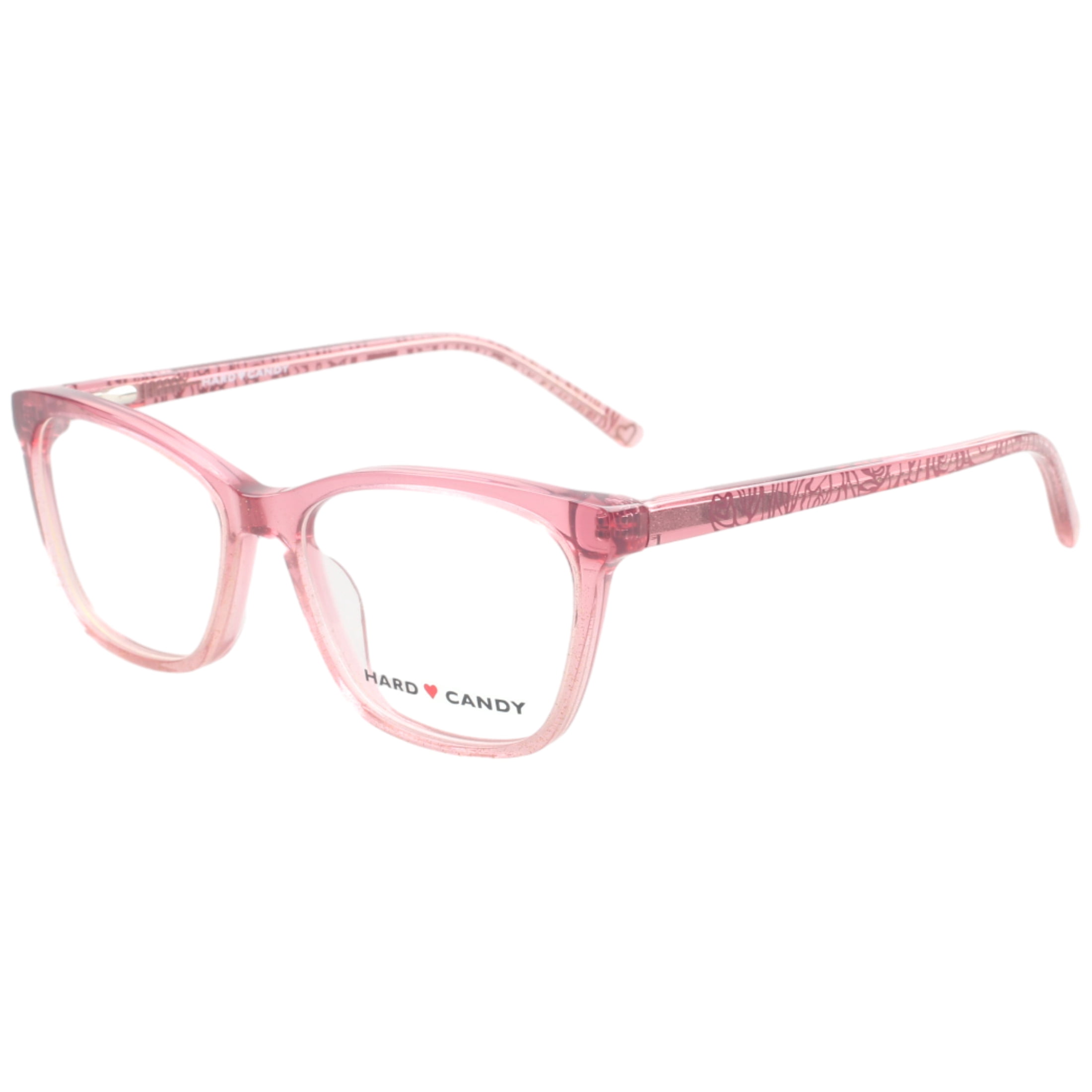 Hard Candy Bed of Roses Rx'ble Eyeglasses with Case, Glitter Pink