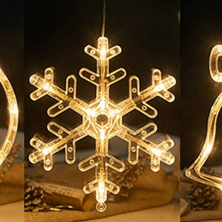 

Sardfxul Christmas Lamps LED Suction Cup Window Hanging Light Atmosphere Scene Decoration